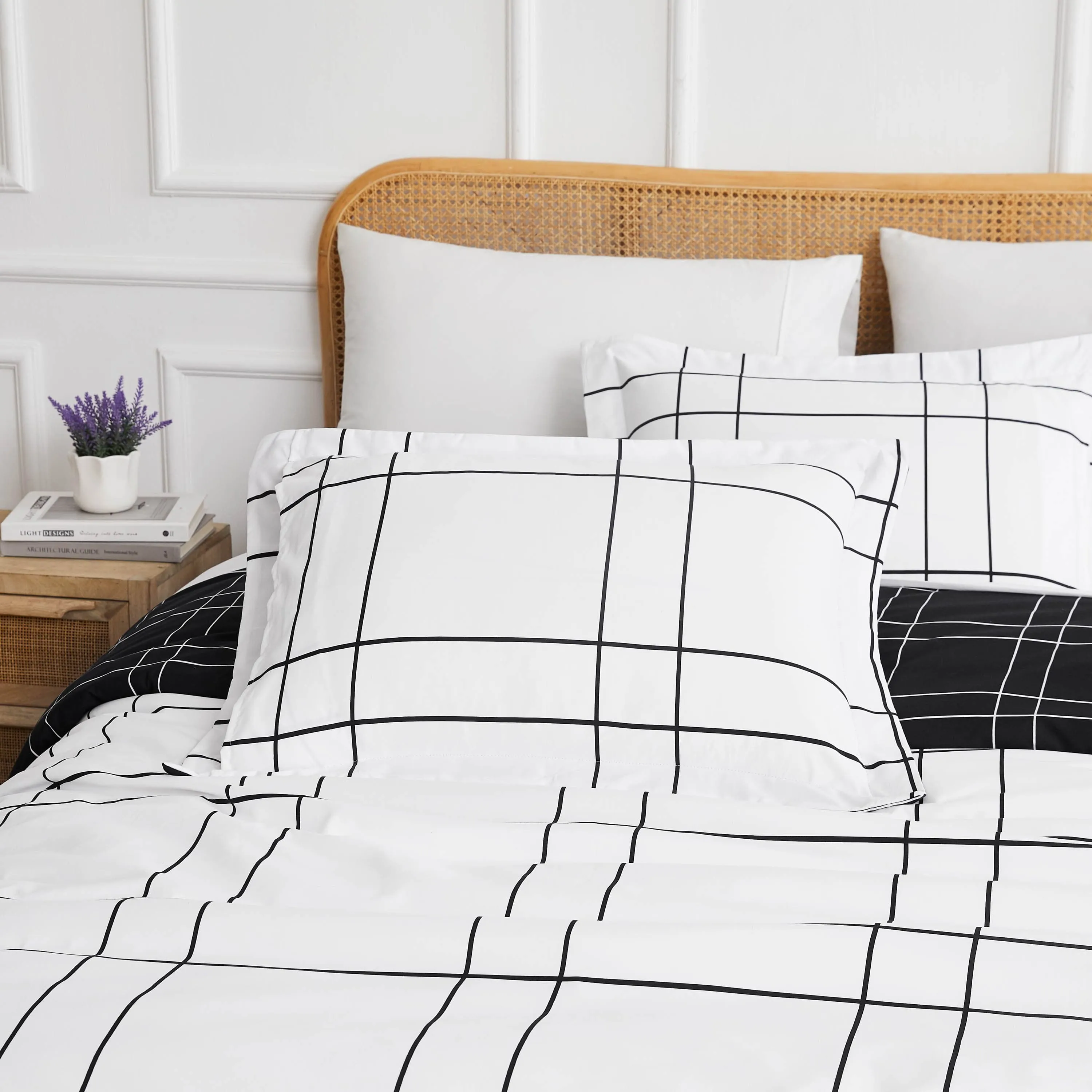 Urban Grid Oversized Comforter Set